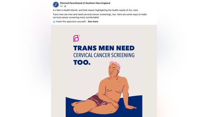 Planned Parenthood of Southern New England is concerned about the health of men, too, and they want to make sure that "men" get screened for cervical cancer during Men's Health Month.